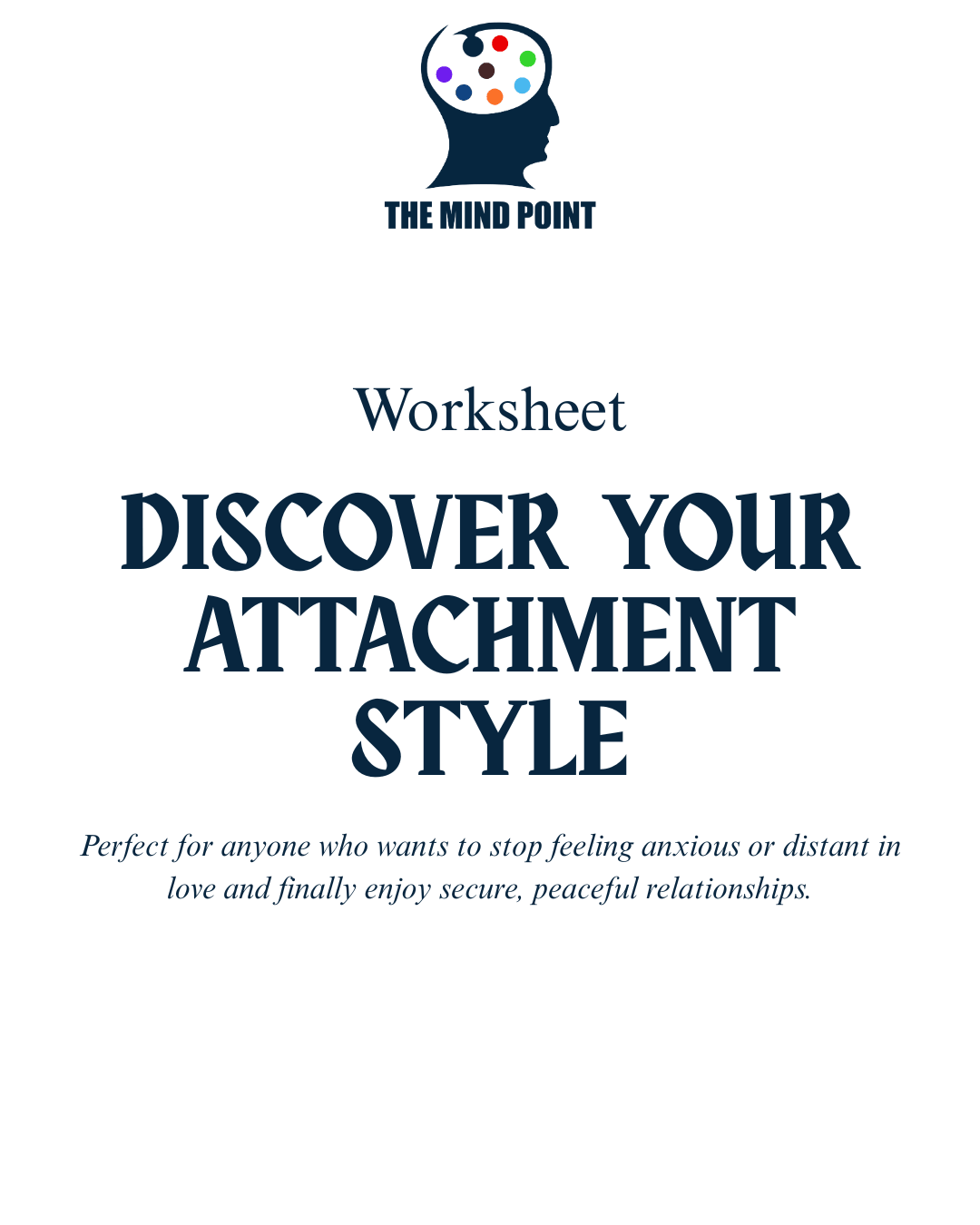 Discover your Attachment Style Worksheet